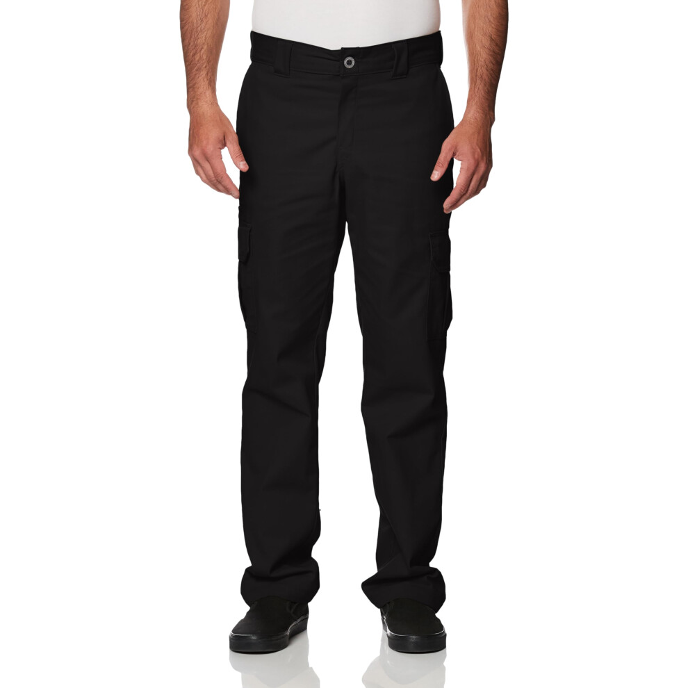 Dickies mens Regular Straight Stretch Twill Cargo work utility pants  Black  34W x 32L US