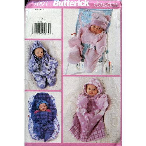 Butterick Μοτίβο Butterick Classics 5091 ~ Βρεφικό Μπουφάν & Καπέλο ~ Μεγέθη L-XL