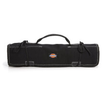 Dickies Suuri jakoavain/ruuvimeisseli Rulla mekaniikalle 23 työkalutaskua Kestävä kangasrakenne 26 tuumaa x 14,25 tuumaa auki rullattu musta