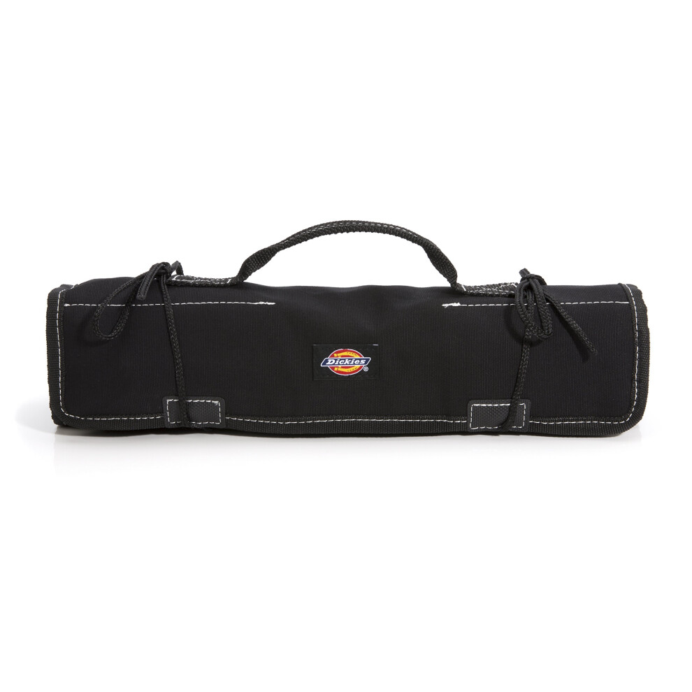 Dickies Large Wrench/Screwdriver Organizer Roll for Mechanics  23 Tool Pockets  Durable Canvas Construction  26 in. x 14.25 in. Unrolled  Black