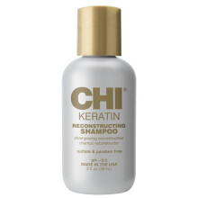CHI Keratin Reconstructing Shampoo Delivers Healthier Hair Adds Shine & Helps Prevent Future Breakage Sulfate Paraben & Cruelty-Free 2 Oz
