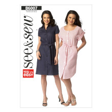 Butterick Patterns B60070A0 Misses' Dress and Belt Sewing Template Size A in One Envelope