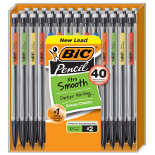 BIC Xtra Smooth Druckbleistift, mittlere Spitze (0,7 mm), 40 St   ck