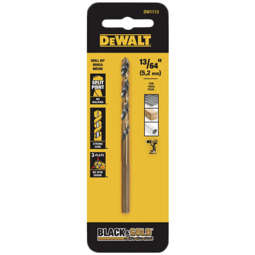 DeWalt DEWALT ACCESSORIES DW1113 13/64"""" Black Oxide Bit