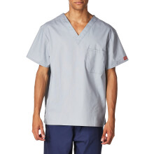 Camicia da lavoro Dickies da uomo Big and Tall Signature con scollo a V, grigia, taglia XXX-Large