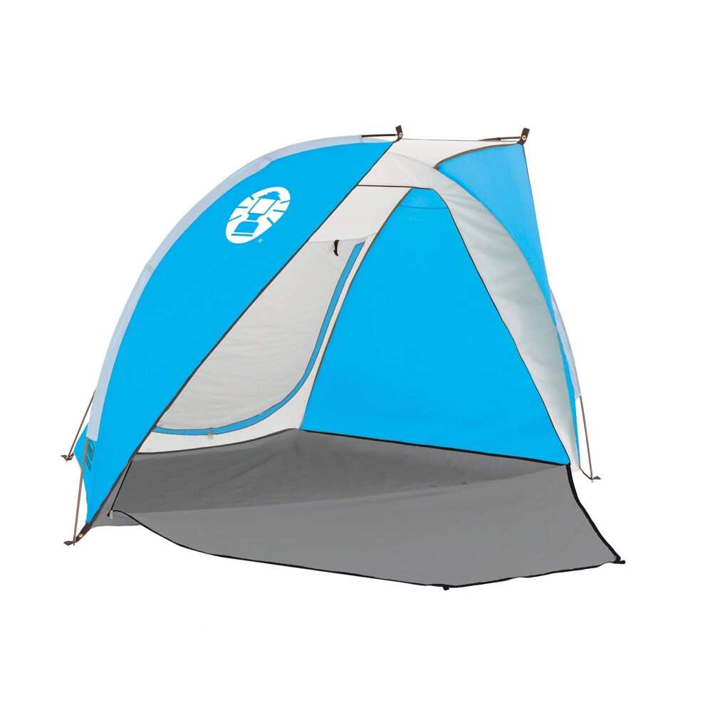 Coleman Beach Shade Canopy Tent  Lightweight & Portable Beach Shade Sets Up in 5 Minutes  UPF 50+ Sun Protection Includes Sand Bags & Stakes to Withst