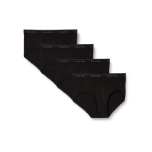 Calvin Klein Ropa Interior para Hombre Clásicos de Algodón Pack de 4 Calzoncillos, Negro, Grande
