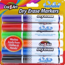 CRA-Z-Art Kids vaskbare Broadline Dry Erase-mark?rer 6 t?ller