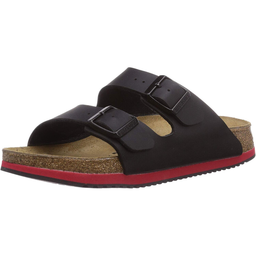 Birkenstock Unisex Mules  Black Black Ls Black Red  11 US Men
