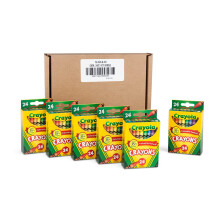 Crayola Crayons -koulutarvikkeet lapsille, 24 v rin v riliitua, eri v rej (6 kpl pakkaus)