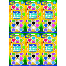 Crayola Washable Kid's Paint Assorted Colors 18 Each (Pack of 6)