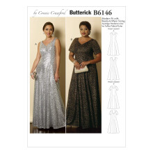 Butterick Patterns B6146 Misses'/Women's Dress Sewing Template Size WMN (XXL-1X-2X-3X-4X-5X-6X)