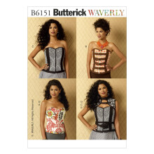 Butterick Patterns B6151 Misses' Korsetter Symall fr vst och blte, storlek A5 (6-8-10-12-14)