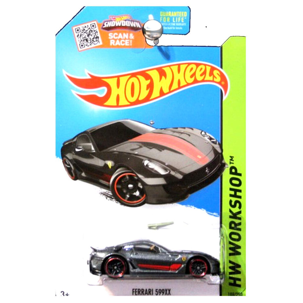 Hot Wheels 2015 HW Workshop Ferrari 599XX 188/250  Dark Gray-image-OPC-PFNRP8V-NEW