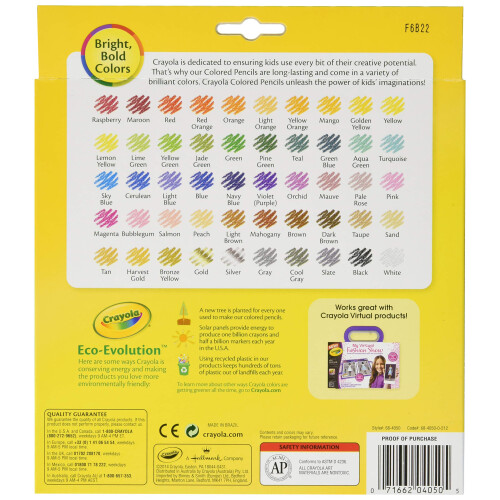 Crayola Χρωματιστά μολύβια Crayola 50ct Long (68-4050) Συσκευασία των 2 1