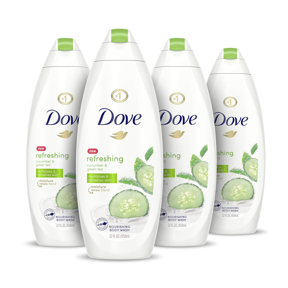 Dove Sulfatfreies Duschgel Gurke Und Gr Ner Tee 22 Fl Oz (4Er-Pack)-image