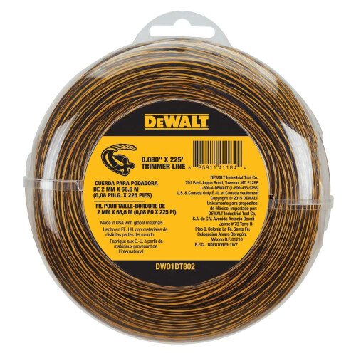 DeWalt Linha de aparar DEWALT, 225 pés por 0,080 polegadas (DWO1DT802) 1