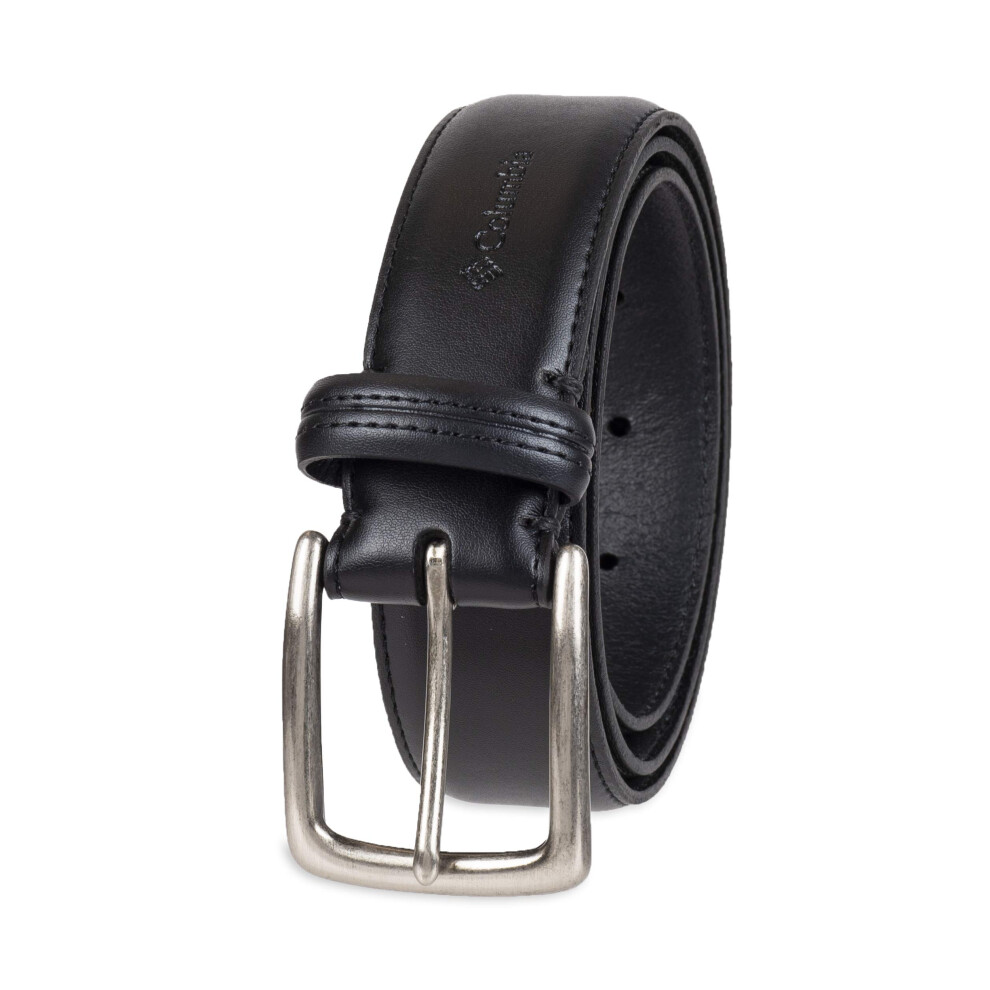 Columbia Men's Trinity Logo Belt-Casual Dress with Single Prong Buckle for Jeans Khakis