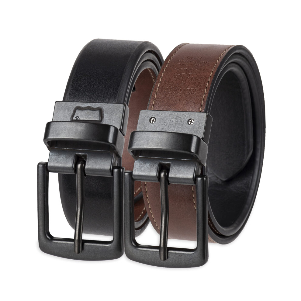 Levi's Boys' Big Kids Belt - School Casual for Jeans with Reversible Strap  Black/Brown  Medium (26-28) Pack of 1