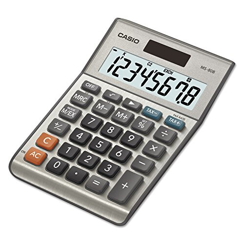 Casio MS-80B Belasting- en valutacalculator 1