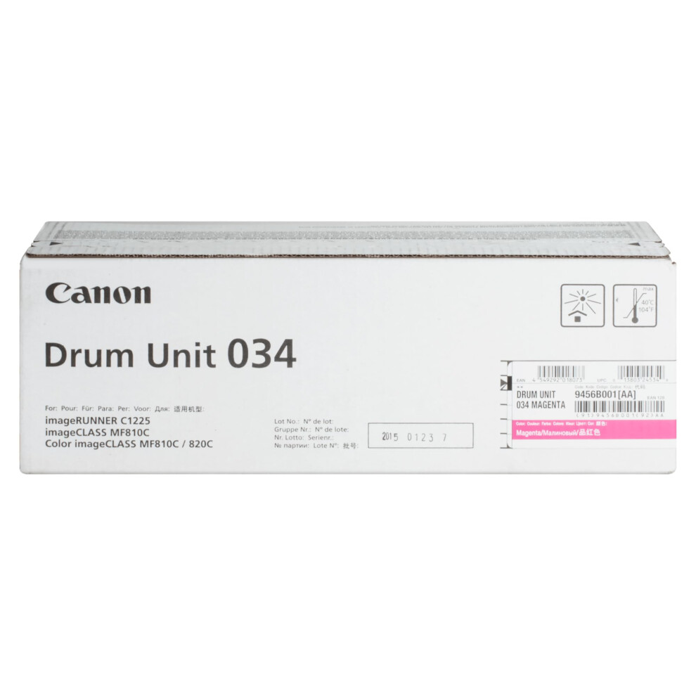 Canon Genuine Drum Cartridge 034 Magenta (9456B001)  1-Pack  for Canon Color imageCLASS MF810Cdn  MF820Cdn Laser Printer
