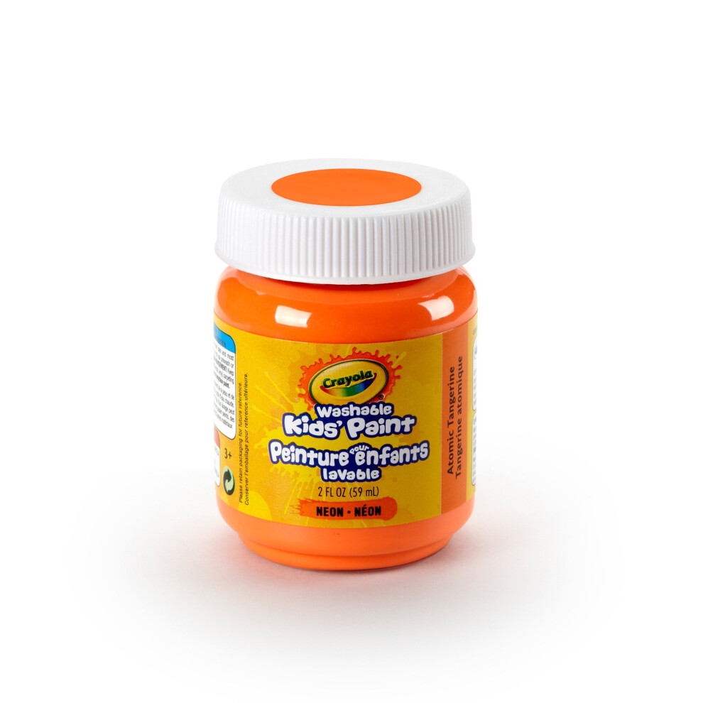 Crayola Washable Kids Paint 2 Oz Atomic Tangerine