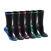Dickies Dri-Tech Essential Moisture Control Crew-Socken für Damen, erhältlich in S-XL (6 12, Schwarz, sortiert (6 Paar), Medium