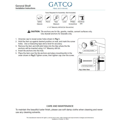 Gatco Gatco 1460 Elegant doucherek 19"" Chroom 2