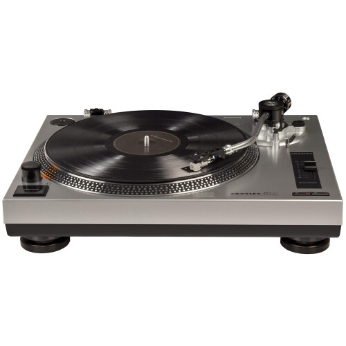 Crosley Crosley C100A-SI Belt-Drive Turntable Record Player with Adjustable Counterweight  Silver 2