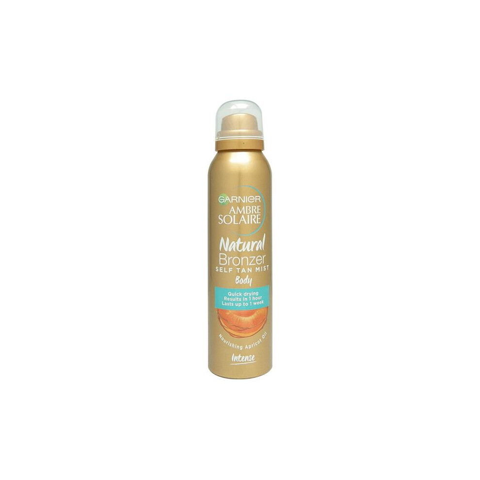 3 x Garnier Ambre Solaire Natural Bronzer Self Tan Mist Body Dark 150ml