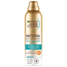 3 x Garnier Ambre Solaire Natural Bronzer Self Tan Mist Body Medium 150ml