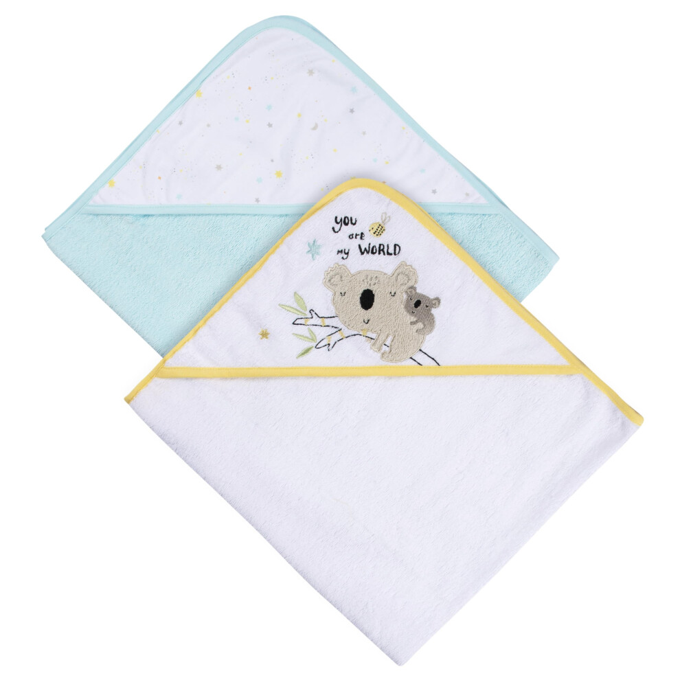 Gerber 2-Pack Baby Neutral Little Animals Hooded Towel