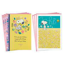 Hallmark Peanuts - itienp iv kortit (6 korttia kirjekuorineen) idille, itipuolelle, iso idille, siskolle, t dille, bonus idille
