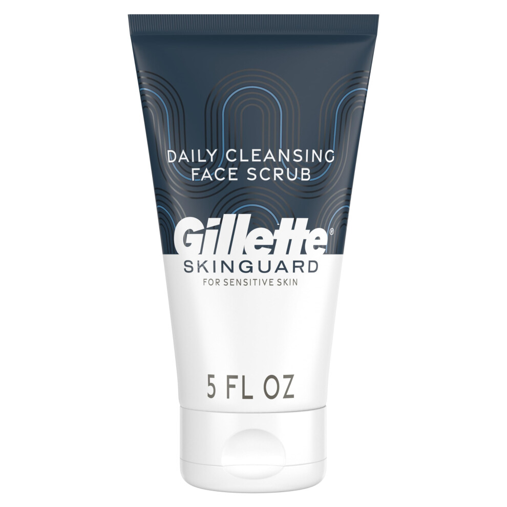 Gillette SkinGuard Face Scrub for Men  5 oz Daily Cleansing Exfoliating Face Scrub with Shea Butter and Charcoal