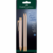 Faber-Castell Pale Rose 241123 Writing Set with Poly Ball Urban Ballpoint Pen and 2 Pencils Urban