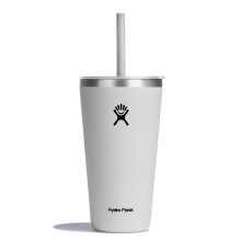 Hydro Flask 28 Oz All Around Tumbler mit Strohhalmdeckel, Wei