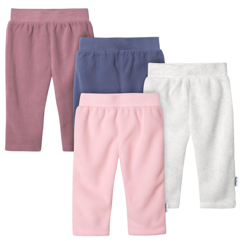 Gerber Baby Girl's 4-Pack Microfleece Pants  Pink