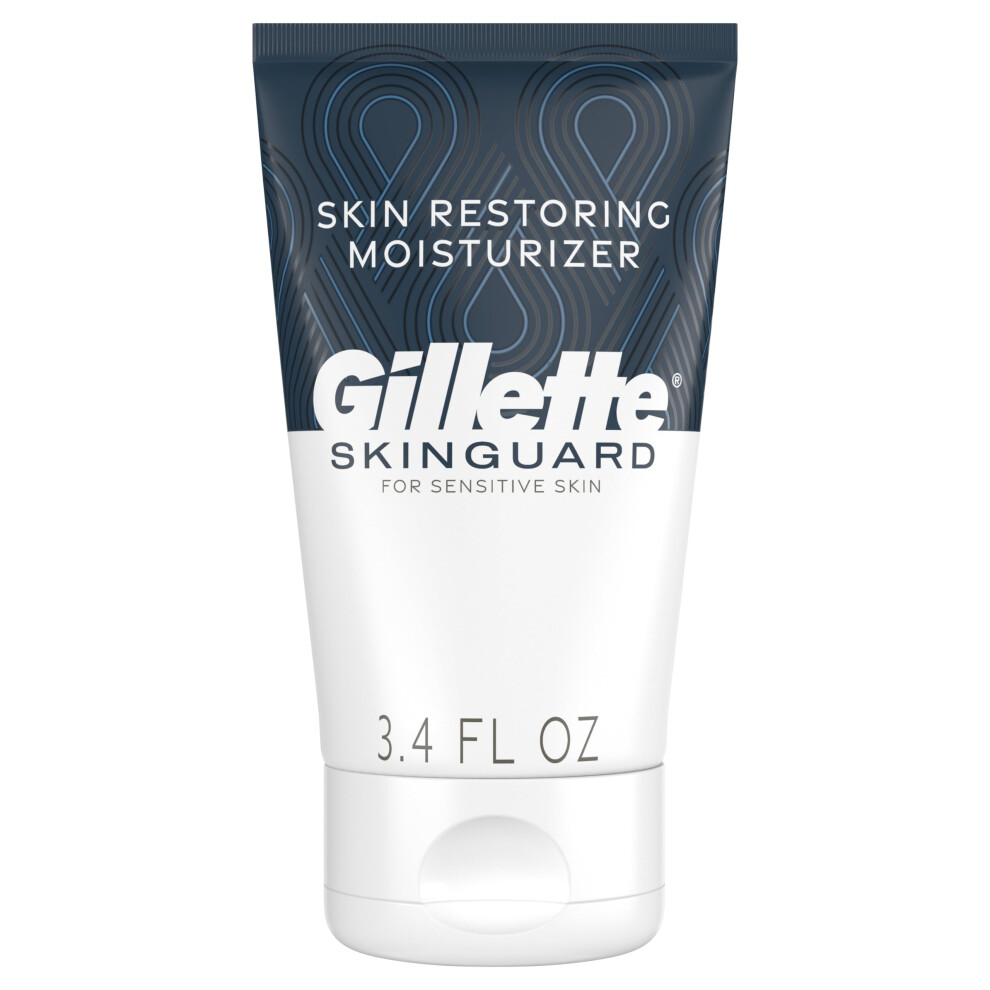 Gillette SkinGuard Face Moisturizer for Men  3.4 oz Skin Restoring Moisturizer with Shea Butter and Vitamin E