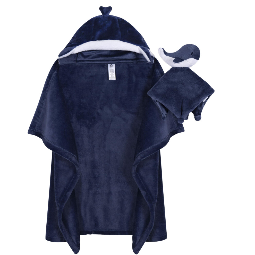 Gerber Baby Unisex Hooded Wearable Blanket & Security Blanket Set  Coastal Calm  One Size