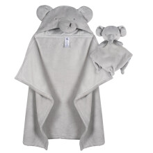Gerber Baby Unisex Hooded Bærbart tæppe og sikkerhedstæppe Set Animals Geos Neutral One Størrelse