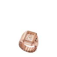 Montre  deux aiguilles  quartz en acier inoxydable pour femme Fossil Couleur de la bague : or rose Raquel (modle : ES5345)