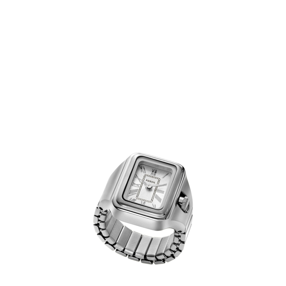 Photos - Watch Strap FOSSIL Women's Quartz Stainless Steel Two-Hand Watch Ring Color: Silver Raquel  Silver ES5344 (Model: ES5344)