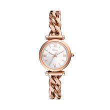 Fossile Women's Carlie Mini Quartz en acier inoxydable Couleur de montre  trois mains: or rose (modle: ES5330)