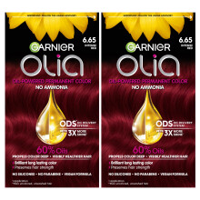 Garnier Olia hrfrg Oljedriven ammoniakfri permanent hrfrg fr lngvarig hrfrg 6,65 Intensivt rtt 2 hrfrgssatser