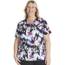 Dickies EDS Noi Scrubs felso V-nyak nyomat DK876 M Street Art