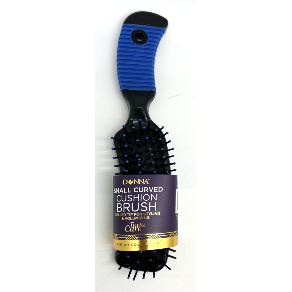 DONNA SMALL CURVED CUSHION BRUSH Blowdry Brush Curly Hair  Hair Brush for Separating  Detangling  Shaping and Defining Wet Thick or Curly Hair  Glides
