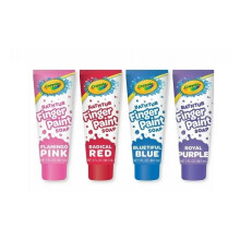 Crayola kylpyammeen sormiv ri 4 v rin valikoimapakkaus, 3 unssin tuubia (radikaali punainen, flamingopinkki, sinivihre ja kuninkaallinen violett