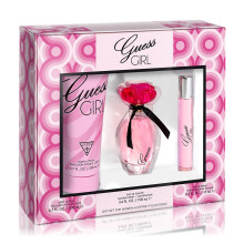 GUESS Girl Eau de Toilette 3-delat Presentset - Parfym Spray 3.4 Fl. Oz., Resespray 0.5 Fl. Oz., & Body Lotion 6.7 Fl. Oz.