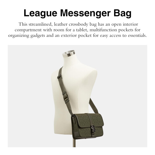 Coach BAG MESSENGER COACHE League Army Green 1