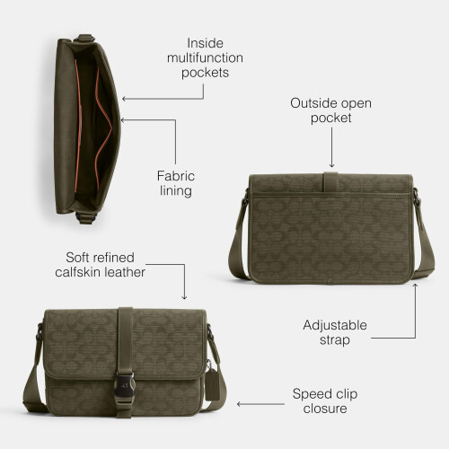 Coach BAG MESSENGER COACHE League Army Green 2